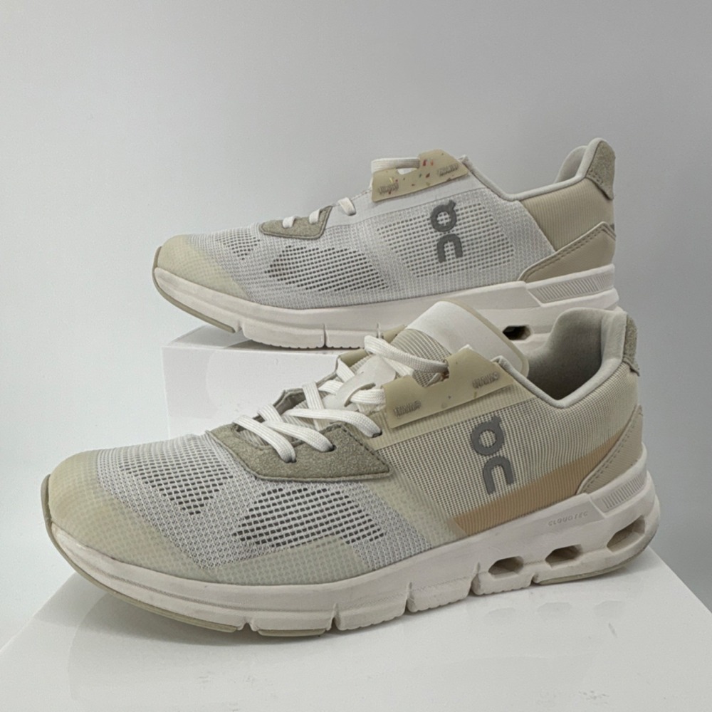 On Cloudrift Women 7 Athletic Sneaker Ivory Cream Cloudtec Cloud Mesh Breathable